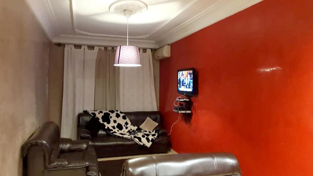 Apartment with one bedroom in Casablanca with wonderful city view balcony and WiFi 5 km from the beach